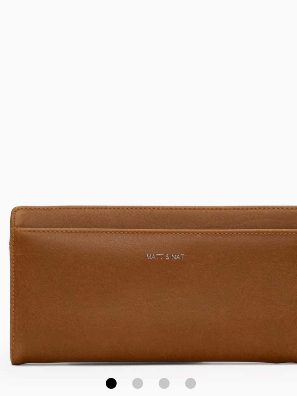 Matt & Nat Cognac Vegan Leather Zip Wallet